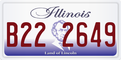 IL license plate B222649