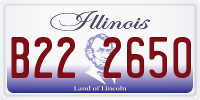 IL license plate B222650
