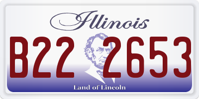IL license plate B222653