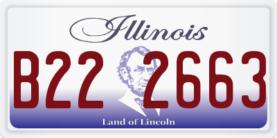 IL license plate B222663