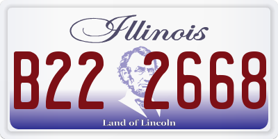 IL license plate B222668