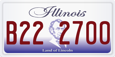 IL license plate B222700