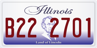 IL license plate B222701
