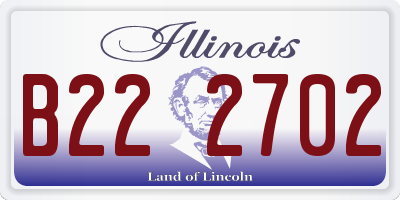IL license plate B222702