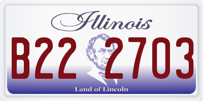 IL license plate B222703