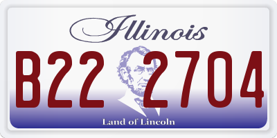 IL license plate B222704