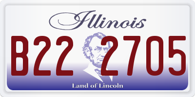 IL license plate B222705