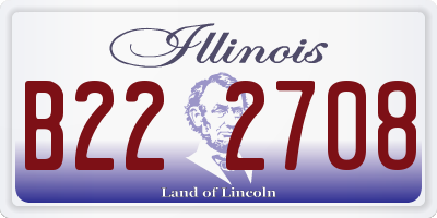 IL license plate B222708