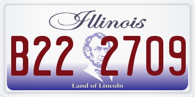 IL license plate B222709