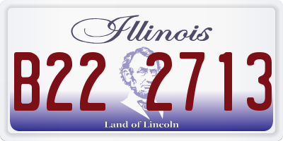 IL license plate B222713