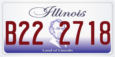 IL license plate B222718