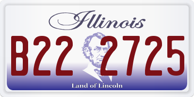 IL license plate B222725