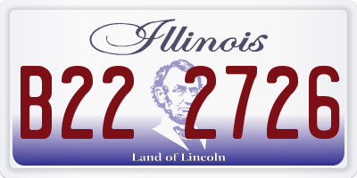 IL license plate B222726