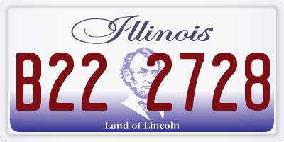 IL license plate B222728