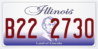 IL license plate B222730