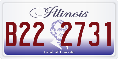 IL license plate B222731