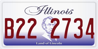 IL license plate B222734