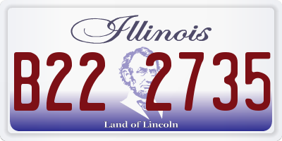 IL license plate B222735