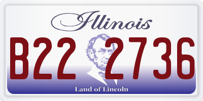 IL license plate B222736