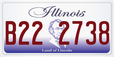 IL license plate B222738