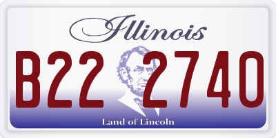 IL license plate B222740