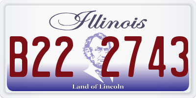 IL license plate B222743
