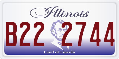 IL license plate B222744