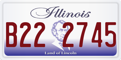IL license plate B222745