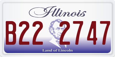 IL license plate B222747