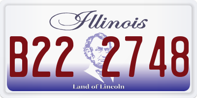 IL license plate B222748