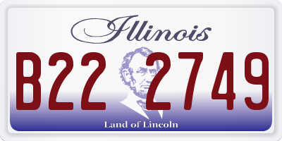 IL license plate B222749