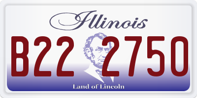 IL license plate B222750