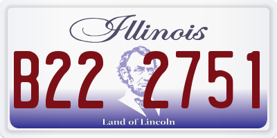 IL license plate B222751