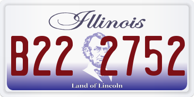IL license plate B222752
