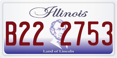 IL license plate B222753