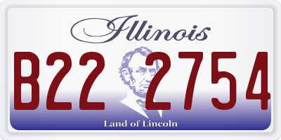 IL license plate B222754