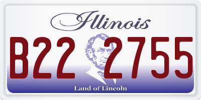 IL license plate B222755