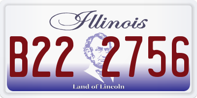 IL license plate B222756