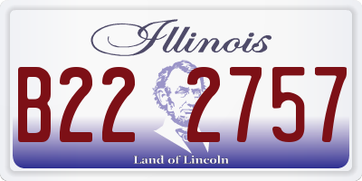 IL license plate B222757