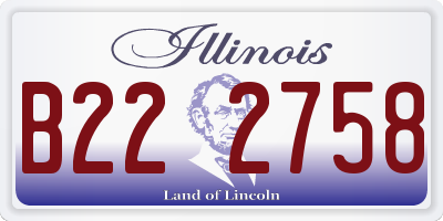 IL license plate B222758