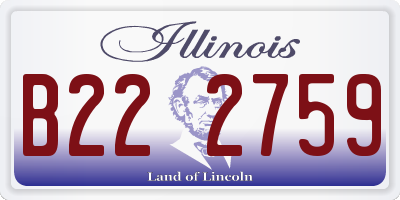 IL license plate B222759