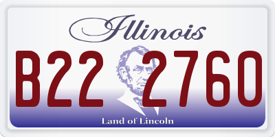 IL license plate B222760