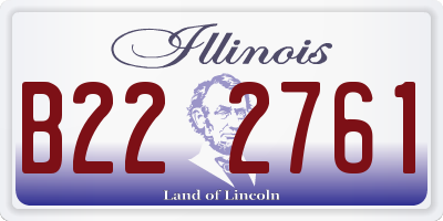 IL license plate B222761