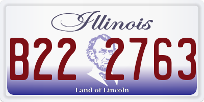 IL license plate B222763
