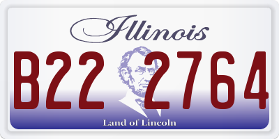 IL license plate B222764
