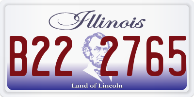 IL license plate B222765