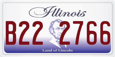 IL license plate B222766