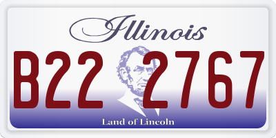 IL license plate B222767