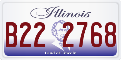 IL license plate B222768