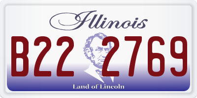 IL license plate B222769